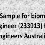(CDR) Sample for biomedical engineer (233913) for Engineers Australia