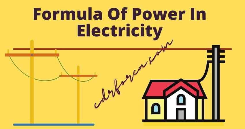 Formula Of Power In Electricity