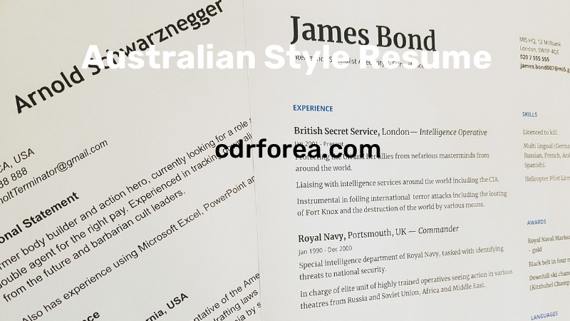 Australian Style Resume