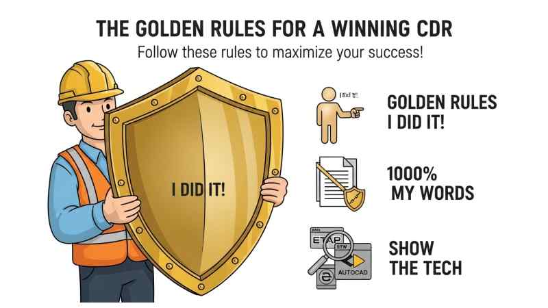 CDR writing rules for electrical engineer Australia