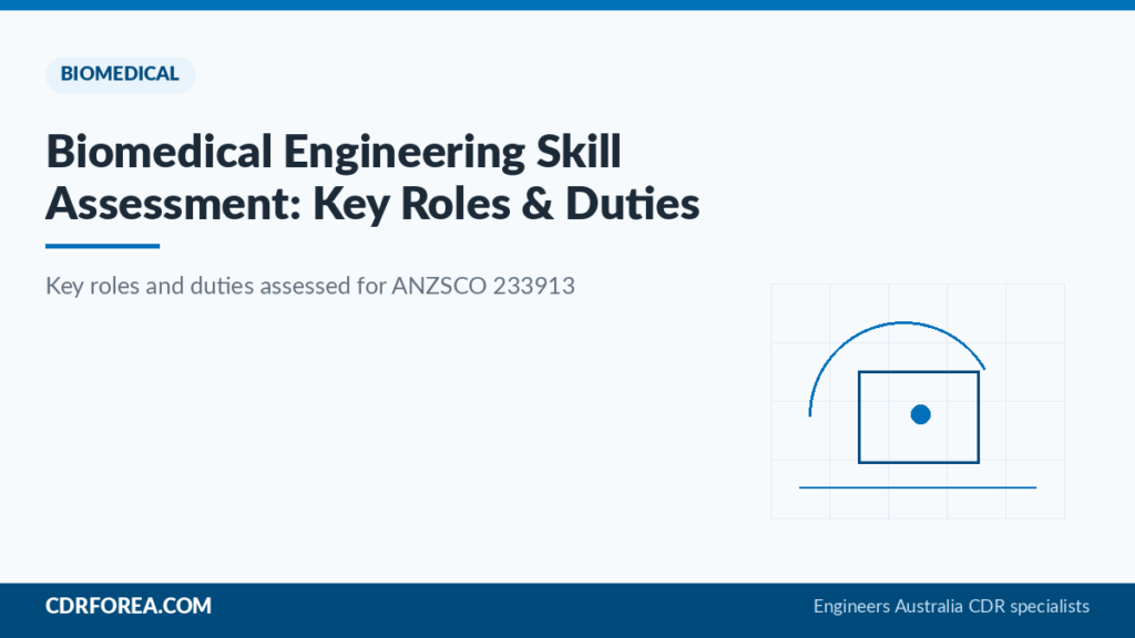 Biomedical Engineering Skill Assessment: Key Roles & Duties — Engineers Australia CDR guide by CDRFOREA