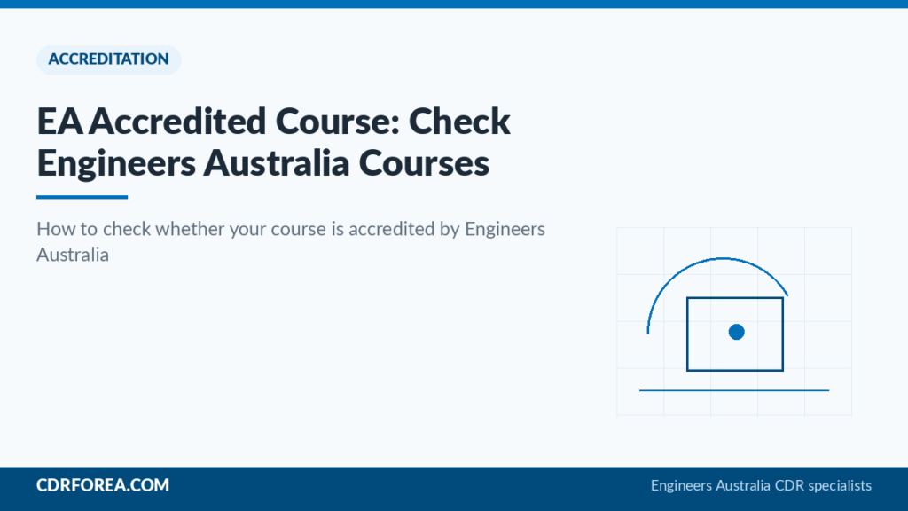 EA Accredited Course: Check Engineers Australia Courses — Engineers Australia CDR guide by CDRFOREA