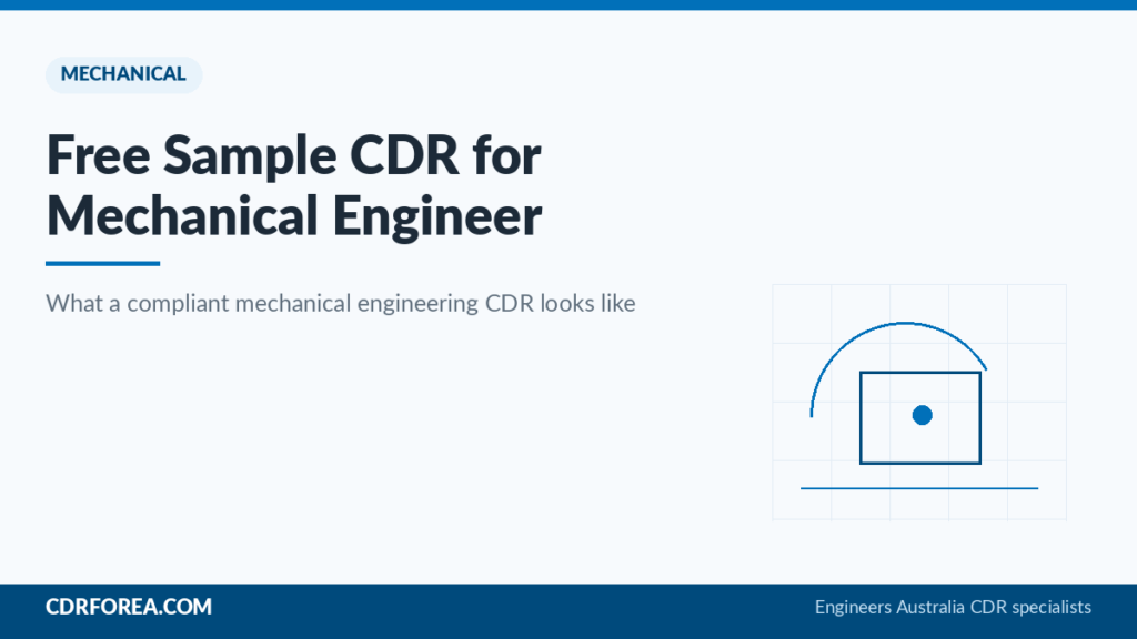 Free Sample CDR for Mechanical Engineer — Engineers Australia CDR guide by CDRFOREA